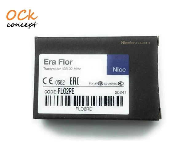 NICE FLO2RE ERA FLOR 2 kanallı uzaktan kumanda 433,92 MHz Verici FLOR-S, INTI, ONE, ERA ONE ile uyumlu - 3