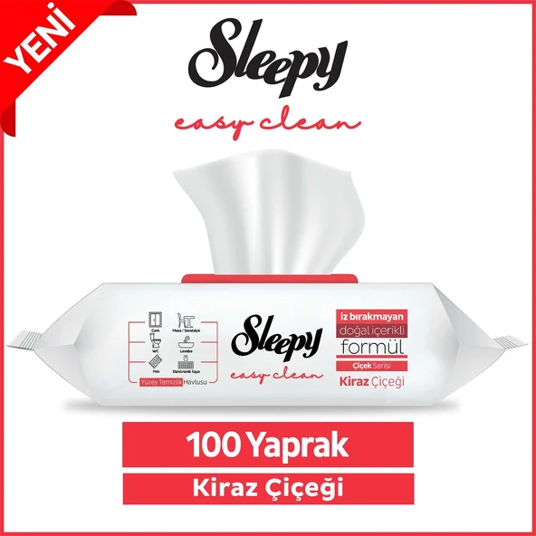 Sleepy Easy Clean Kiraz Çiçeği Yüzey Temizlik Havlusu 100x4 400 Yaprak