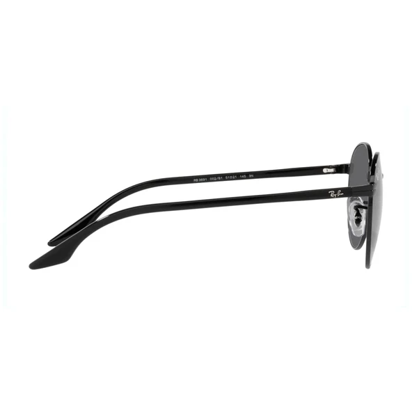 Ray-Ban 3691 002/B1 51 Unisex Siyah Yuvarlak Çerçeve Güneş Gözlüğü - 3