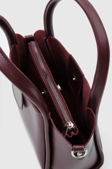 Bordo Vesta Model Kadın Suni Deri El ve Çapraz Çanta - 4