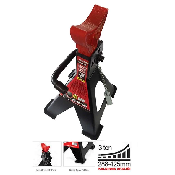 Dht 3 Ton Kriko Standı D12010003 Araba Sehpası - 1 Çift - 2
