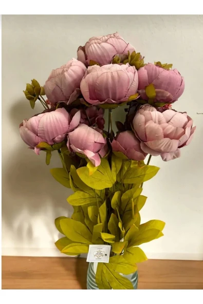 Yapay Marsilya Gül kurusu 8 kafa 50 cm Gül Buketi vazo Saksı sevgililer günü cicegi - Resim 4