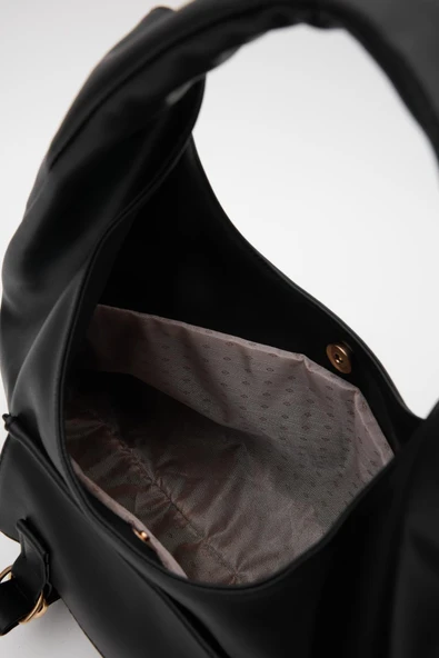 Kadın Siyah Yeni Sezon Cepli Omuz Çantası - 2