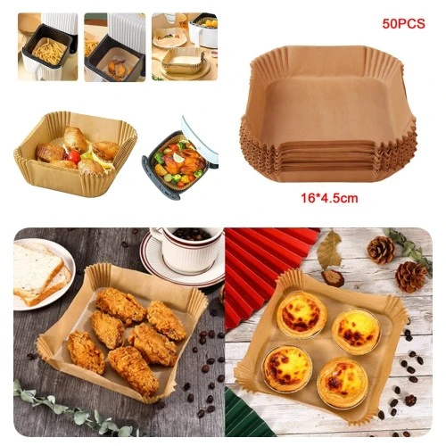 Büyük Boy Air Fryer Fritöz Pişirme Kağıdı 50 Adet ürün görseli