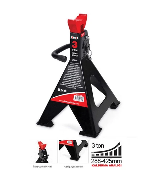 Dht 3 Ton Kriko Standı D12010003 Araba Sehpası - 1 Çift - 3