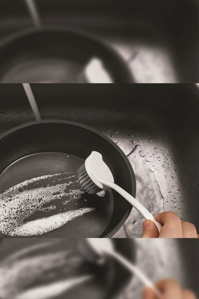 Çok Amaçlı Silikon Bulaşık Yıkama & Lavabo Temizleme & Mutfak Tezgahı Temizleme Fırçası - 3