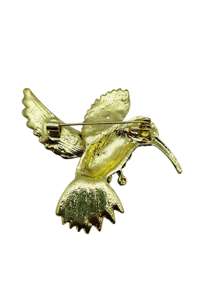 Zümrüt Kanatlı Sinek Kuşu Broş - Resim 4
