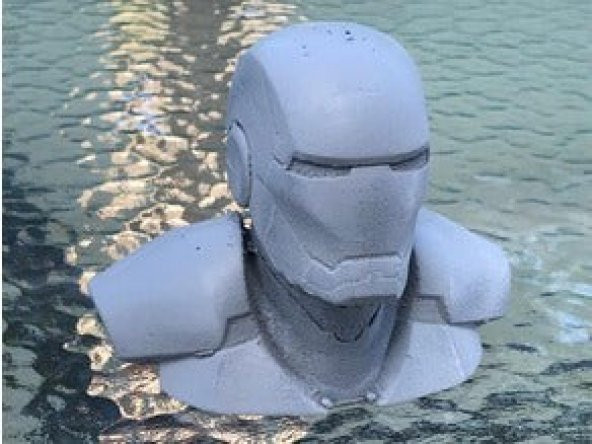 Demir Adam Büstü Iron Man Ironman Heykeli Dekoratif Hediyelik - 1
