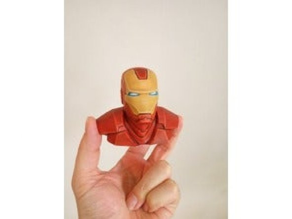 Demir Adam Büstü Iron Man Ironman Heykeli Dekoratif Hediyelik - 12