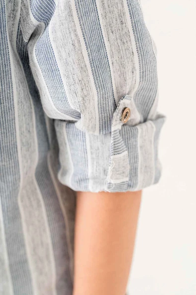 Uzun Kol & Body'li Gabardin 3 Parça Erkek Çocuk Gömlekli Takım - 8