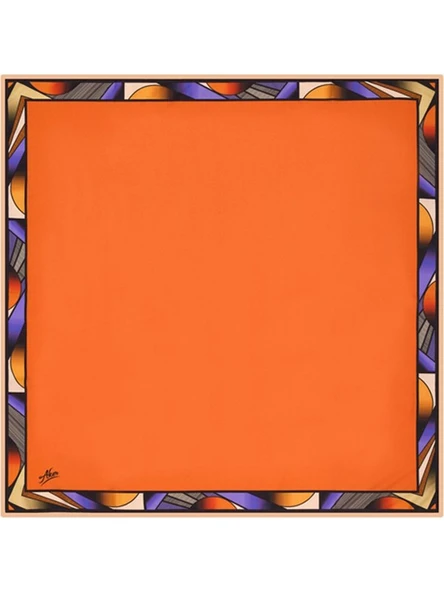 Polyester Twill  Eşarp - Turuncu - 8732795961 - 1