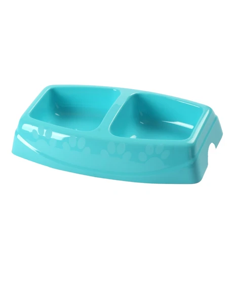 2'li Küçük Yavru Kedi Mama ve Su Kabı 23,5 x 15,5 cm Plastik - 5