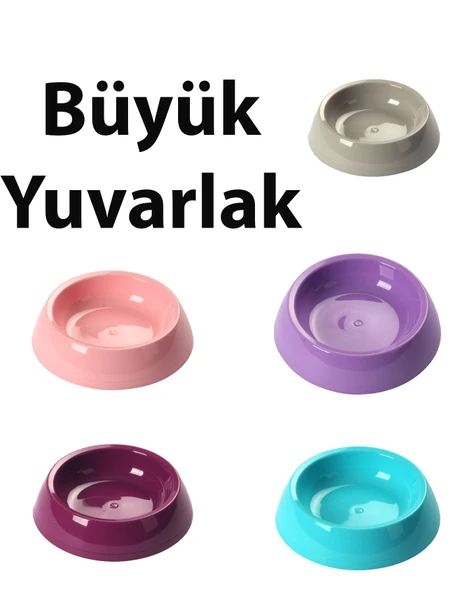 Büyük Yuvarlak Mama ve Su Kabı 21,5 x 6,5 cm