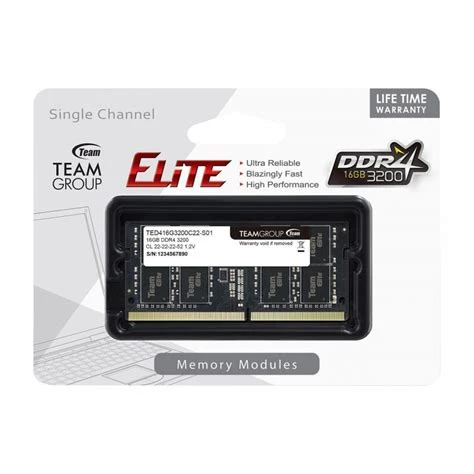 Team Elite 16GB (1x16GB) 3200MHz CL22 DDR4 Notebook SODIMM Ram