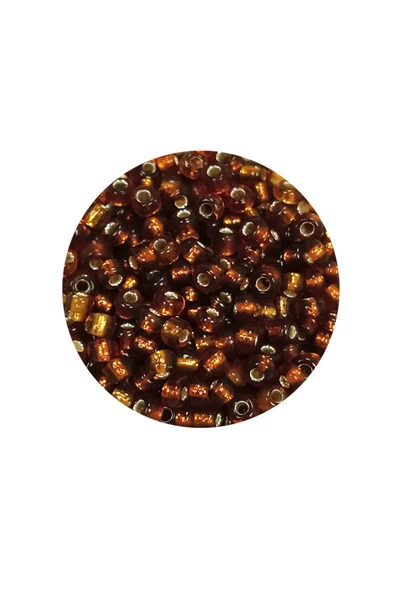 Dökme Cam Kum Boncuk (8/0) 3 mm - 20 Gram - Şeffaf Kahve - BNC157 - 2