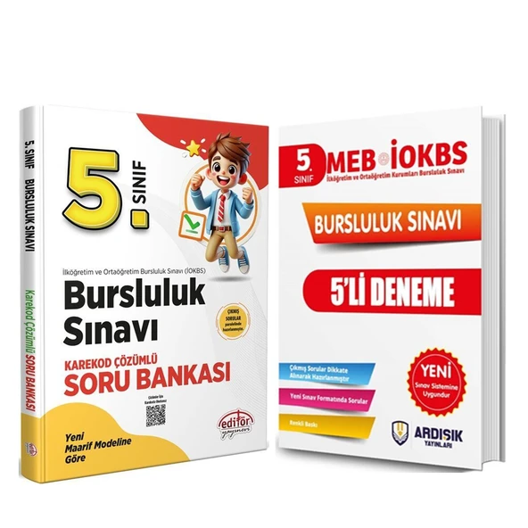 Editör 5.Sınıf Bursluluk Soru ve Ardışık PYBS Deneme Seti 2 Kitap