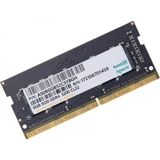 Apacer 8GB (1x8GB) 3200MHz CL22 DDR4 Notebook SODIMM Ram