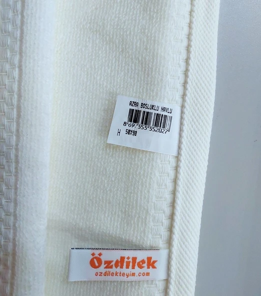 Özdilek 1 Adet El-Yüz Havlusu Araboş Nakışlık (50x90)-Azra Beyaz - 2