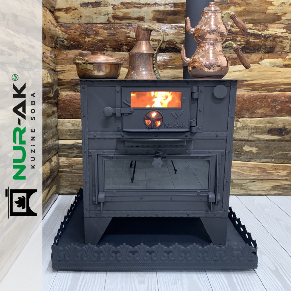 Nurak 65X50 Camlı Kömür Kuzinesi - 2