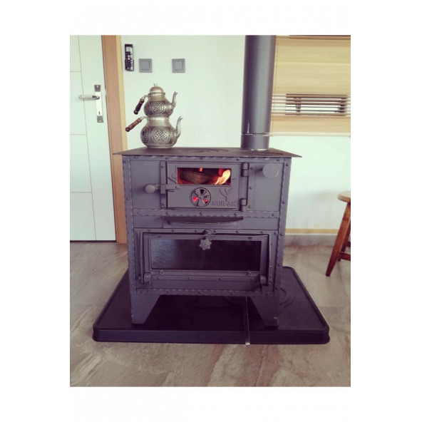 Nurak 65X50 Camlı Kömür Kuzinesi - 3