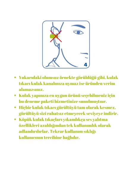 Lazish Köpük Kulak Tıkacı Mega Deneme Paketi, (4 Çift), Purafit, Contours Small, Spark Plugs, 1100 - 4