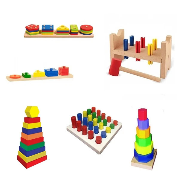 Ahşap Eğitici Oyuncak 6’Lı Kavram Seti