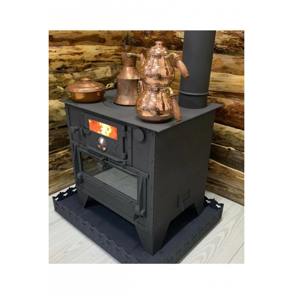 Nurak 65x50 Camlı Odun Kuzine - 2