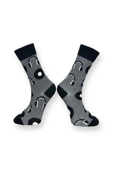 3'lü Unisex Esnek Nem Alabilen Pamuklu Renkli Ve Desenli Soket Çoraplar - Resim 3