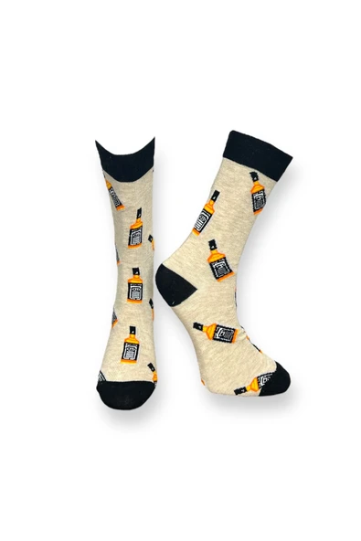 3'lü Unisex Esnek Nem Alabilen Pamuklu Renkli Ve Desenli Soket Çoraplar - Resim 4