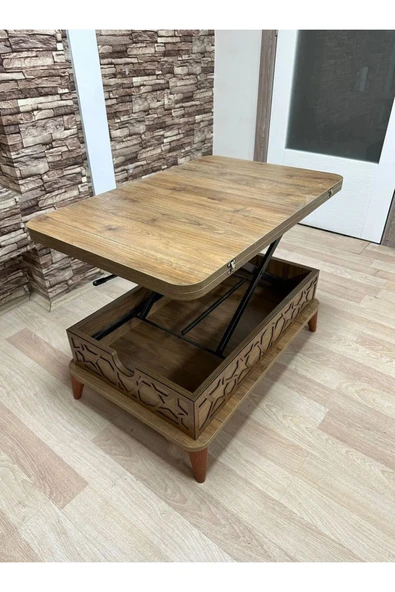 Florit Mobilya Akıllı 3 Kademeli Sehpa Sihirli Sehpa Orta Sehpa - 2