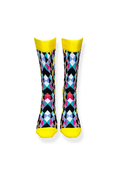 Tekli Unisex Desenli Çok Renkli Esnek Nem Alabilen Pamuklu Çorap - Resim 4