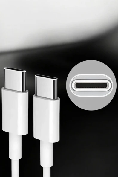 İOS Uyumlu Type-C Girişli Hızlı Şarj 15/15 Pro Max Adaptör ve Kablosu - 3