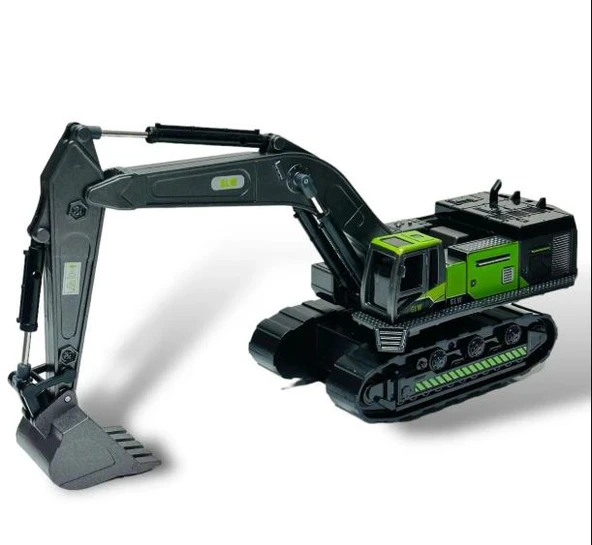 Oyuncak İş Makinaları Metal Uçlu Kepçe Dozer Sürtmeli Ekskavatör - 2