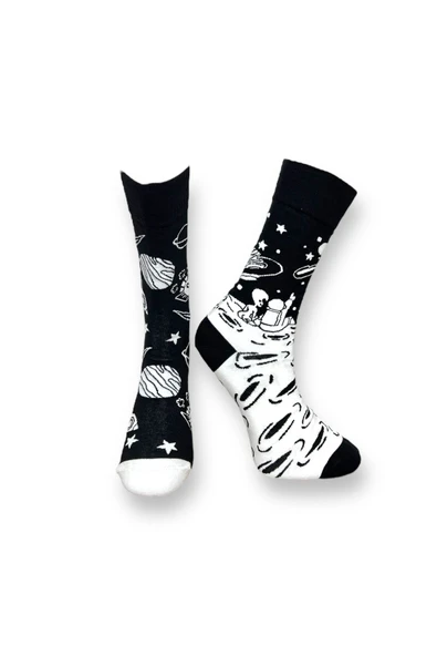 3'lü Unisex Esnek Nem Alabilen Pamuklu Renkli Ve Desenli Soket Çoraplar - Resim 6