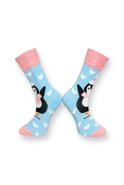 3'lü Unisex Esnek Nem Alabilen Pamuklu Renkli Ve Desenli Soket Çoraplar - Resim 5