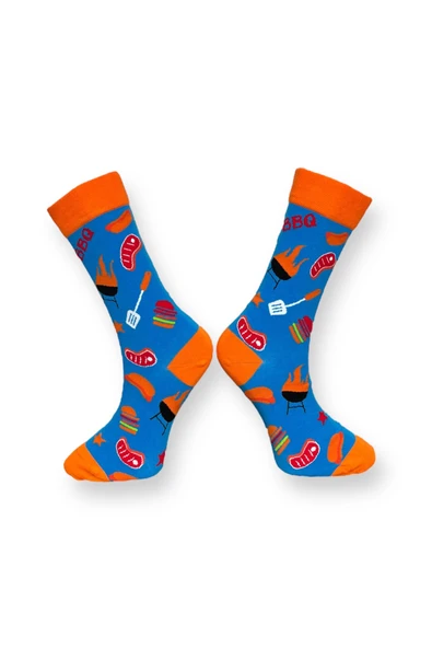 3'lü Unisex Esnek Nem Alabilen Pamuklu Renkli Ve Desenli Soket Çoraplar - Resim 3