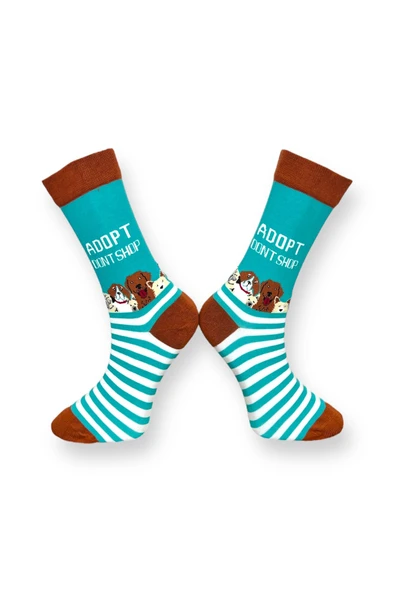 3'lü Unisex Esnek Nem Alabilen Pamuklu Renkli Ve Desenli Soket Çoraplar - Resim 7