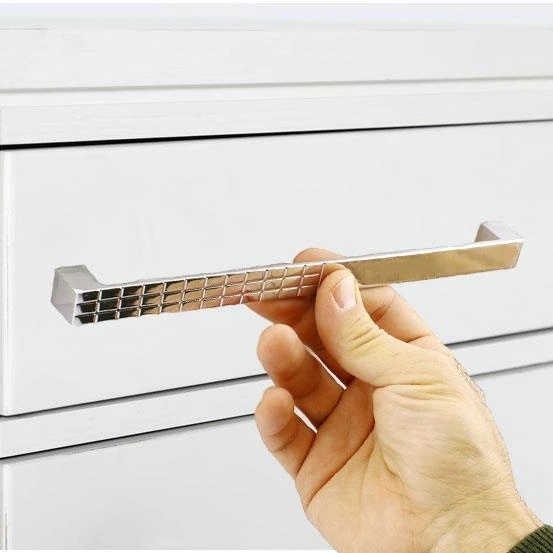 10 Adet Bihter Mobilya Mutfak Dolabı Çekmece Dolap Kapak Kulpu Kulbu Metal Krom (224 MM-22.4 CM) - 5