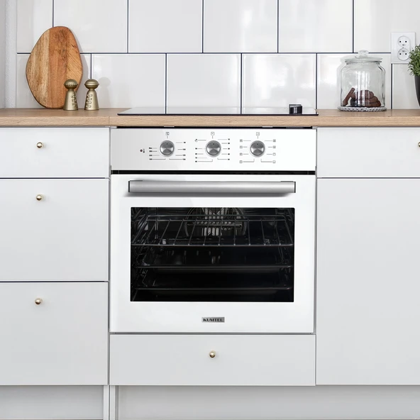 Kumtel Beyaz Cam Ankastre Fırın 8 Prog. B66-SF2(MT) - 2