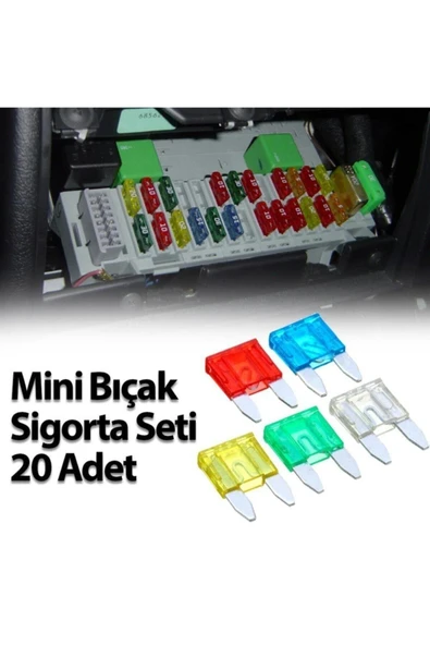 Mini Bıçak Sigorta 10 15 20 25 30 Amper 20 Adet - 3