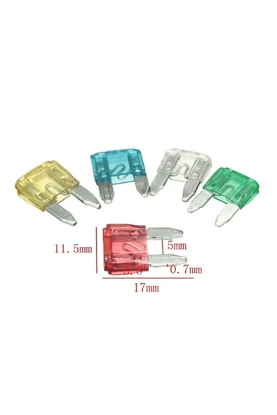 Mini Bıçak Sigorta 10 15 20 25 30 Amper 20 Adet - 4