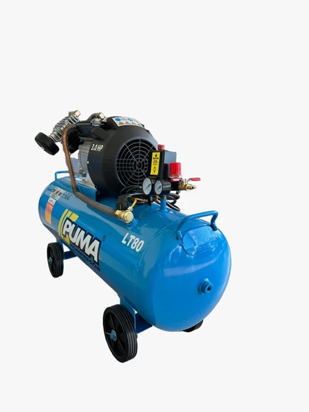 PİSTONLU KOMPRESÖR - 80 Lt - 3 HP - 8 Bar - Hava Üretimi: 400 Lt/dk. - 220 Volt - 3