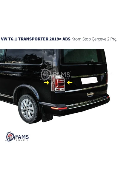 VW T6.1 TRANSPORTER 2019 Üzeri ABS Krom Stop Çerçeve 2 Parça