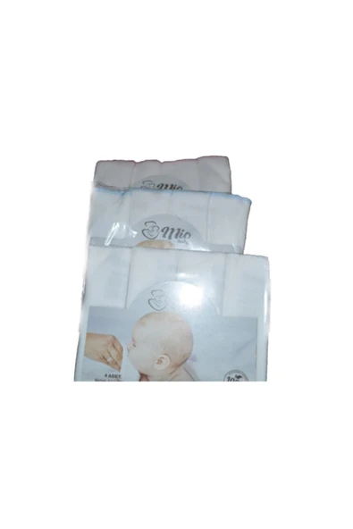 MY MİO BABY Bebek Ağız Mendili %100 Organik 4'lü Paket (Pembe) - 5
