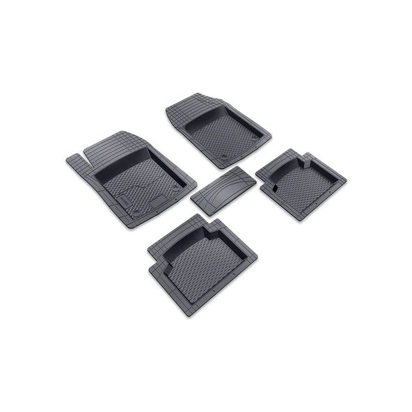 10 MM Mitsubishi Eclipse Cross 2022 ile uyumlu 5D Havuzlu Üniversal Paspas BEJ