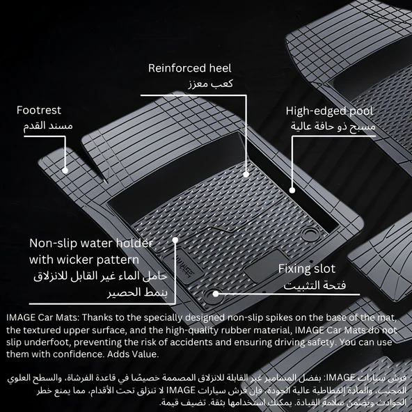 10 MM Mercedes A Universal New Generation Pro Mat with 5D Pool beigesi W177 Sedan 2019 ile uyumlu 5D Havuzlu Üniversal Paspas BEJ - 1