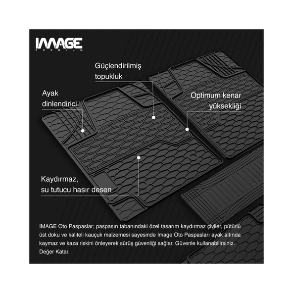 13 MM Mercedes E Universal New Generation Pro Mat with 5D Pool beigesi W212 2014 ile uyumlu 5D Havuzlu Üniversal Paspas BEJ