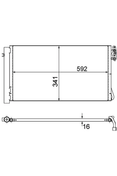 MAHLE 64539229021 Klima Radyatörü BMW E81 E82 E87 E88 E90 E91 E92 E93 E84 Z4 E89 M47 N47 M57 N57 N54 N55 - 2