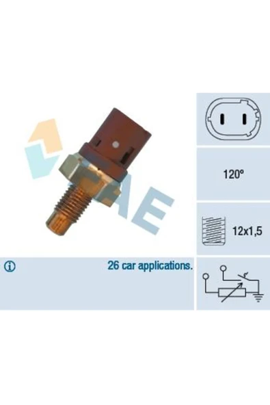 FAE Hararet Müşürü Laguna 2.0 95-01 N7q-volvo S40 90-03 2 Fişli