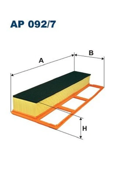 Filtron AP092/7 Filtron Hava Filtresi Fiat 500 Albea 03> Linea Doblo 04> Fiorino 08> Panda 03> Punto II